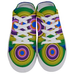 Spiral Blue Yellow Green Half Slippers by VIBRANT