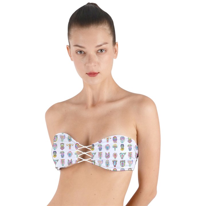 Female Reproductive System  Twist Bandeau Bikini Top