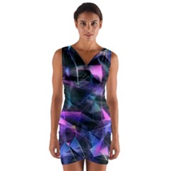Abstract Atom Background Wrap Front Bodycon Dress by Mariart