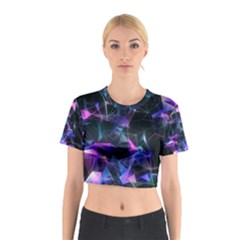 Abstract Atom Background Cotton Crop Top