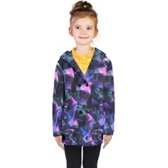 Abstract Atom Background Kids  Double Breasted Button Coat