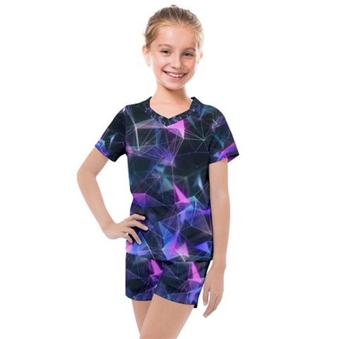 Abstract Atom Background Kids  Mesh Tee And Shorts Set by Mariart