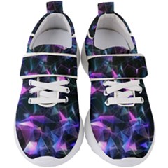 Abstract Atom Background Kids  Velcro Strap Shoes