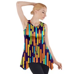 Illustration Abstract Line Side Drop Tank Tunic