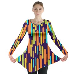 Illustration Abstract Line Long Sleeve Tunic 