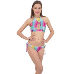 Ice Cream Parlour Cross Front Halter Bikini Set by HermanTelo