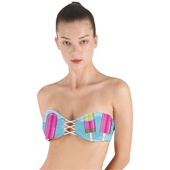 Ice Cream Parlour Twist Bandeau Bikini Top