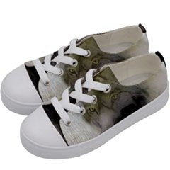 Wolf Evil Monster Kids  Low Top Canvas Sneakers by HermanTelo