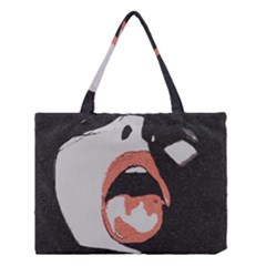 Wide Open And Ready - Kinky Girl Face In The Dark Medium Tote Bag by Casemiro