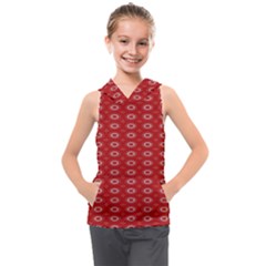 Red Kalider Kids  Sleeveless Hoodie by Sparkle