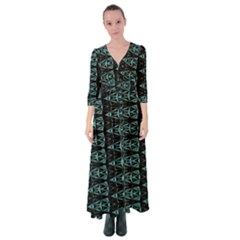 Digital Traingles Button Up Maxi Dress by Sparkle