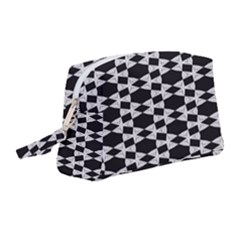 Black And White Triangles Wristlet Pouch Bag (medium) by Sparkle
