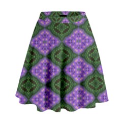 Digital Grapes High Waist Skirt by Sparkle