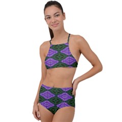 Digital Grapes High Waist Tankini Set by Sparkle