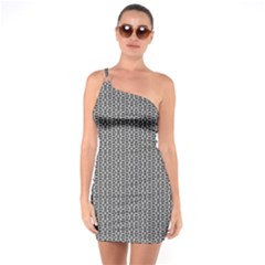 Black And White Triangles One Soulder Bodycon Dress by Sparkle