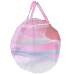 Pink Fractal Giant Round Zipper Tote by Sparkle