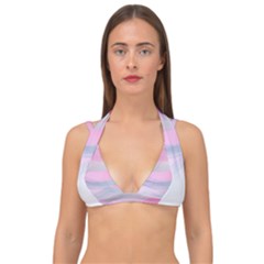 Pink Fractal Double Strap Halter Bikini Top by Sparkle