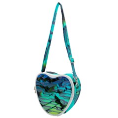 Digital Abstract Heart Shoulder Bag by Sparkle
