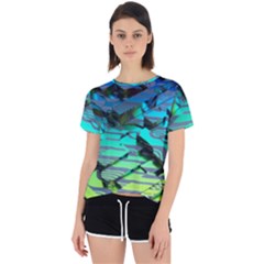 Digital Abstract Open Back Sport Tee by Sparkle