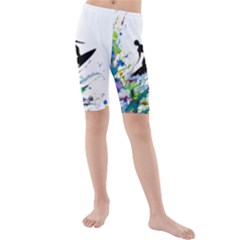 Nature Surfing Kids  Mid Length Swim Shorts by Sparkle
