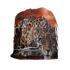 Nature With Tiger Drawstring Pouch (2xl) by Sparkle