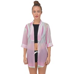 Modern Pink Open Front Chiffon Kimono by Sparkle