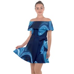 Sea Wrap Off Shoulder Velour Dress by Sparkle