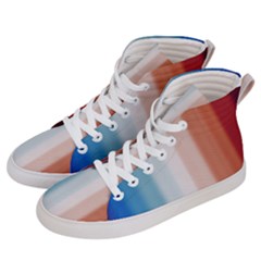 Blue,white Red Men s Hi-top Skate Sneakers by Sparkle