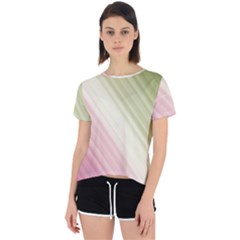 Pink Green Open Back Sport Tee by Sparkle