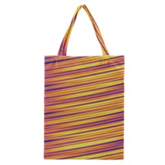 Orange Strips Classic Tote Bag by Sparkle