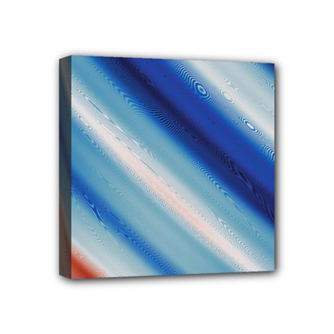 Blue White Mini Canvas 4  X 4  (stretched) by Sparkle