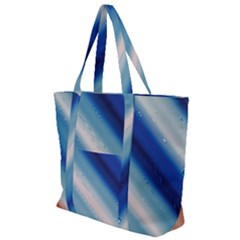 Blue White Zip Up Canvas Bag by Sparkle