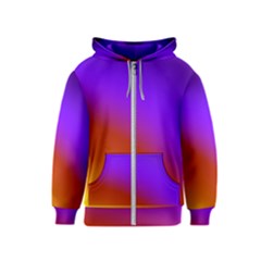 Violet Orange Kids  Zipper Hoodie by Sparkle