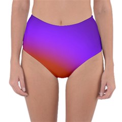 Violet Orange Reversible High-waist Bikini Bottoms by Sparkle