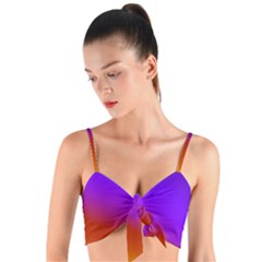 Violet Orange Woven Tie Front Bralet