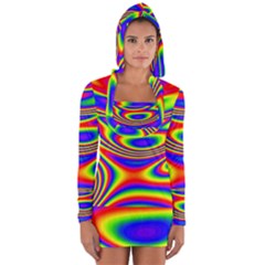 Rainbow Long Sleeve Hooded T-shirt by Sparkle