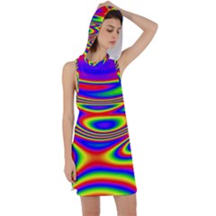 Rainbow Racer Back Hoodie Dress