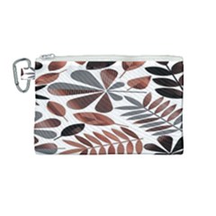 Shiny Leafs Canvas Cosmetic Bag (medium)