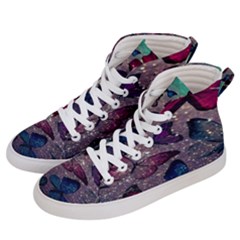 Glitter Butterfly Men s Hi-top Skate Sneakers by Sparkle