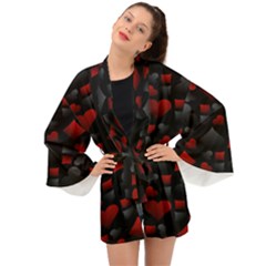 Digital Cards Long Sleeve Kimono by Sparkle