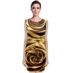 Gold Roses Classic Sleeveless Midi Dress by Sparkle