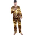 Gold Roses Men s Long Sleeve Satin Pyjamas Set View1