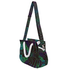 Fractal Flower Rope Handles Shoulder Strap Bag by Sparkle