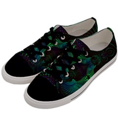 Fractal Flower Men s Low Top Canvas Sneakers by Sparkle
