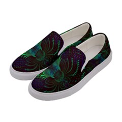 Fractal Flower Women s Canvas Slip Ons by Sparkle