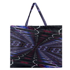 Digital Room Zipper Large Tote Bag by Sparkle