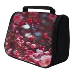 Red Floral Full Print Travel Pouch (small) by Sparkle