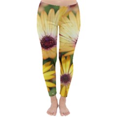 Yellow Flowers Classic Winter Leggings by Sparkle