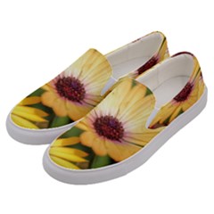 Yellow Flowers Men s Canvas Slip Ons by Sparkle