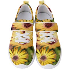 Yellow Flowers Men s Velcro Strap Shoes by Sparkle